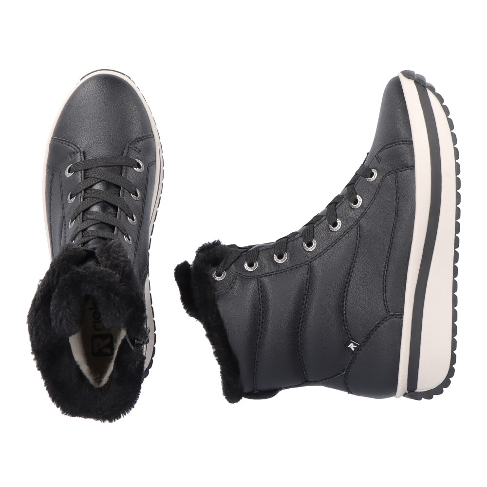 detail Dámská kotníková obuv RIEKER REVOLUTION W0963-01 černá W4