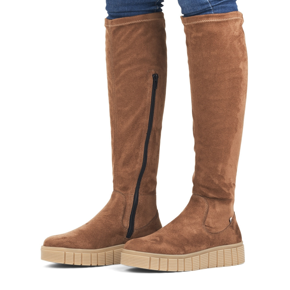 detail Dámské kozačky RIEKER W1080-24 hnědá W3