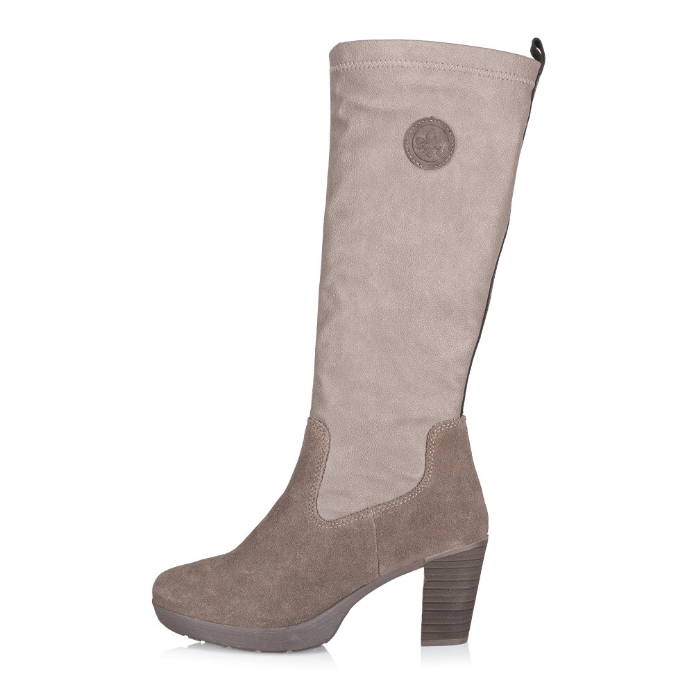 detail Dámské kozačky RIEKER Y2255-64 béžová W3