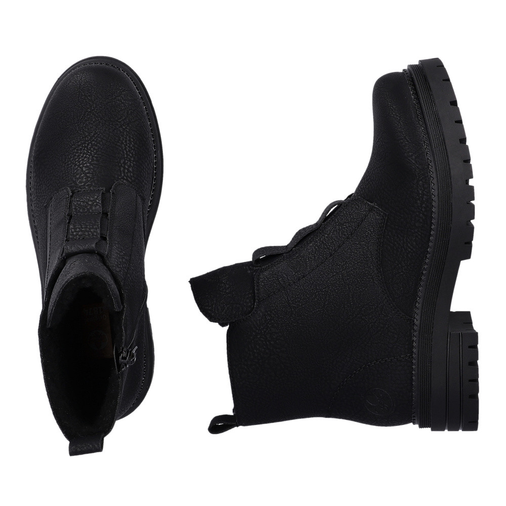 detail Dámská kotníková obuv RIEKER Y3157-00 černá W3