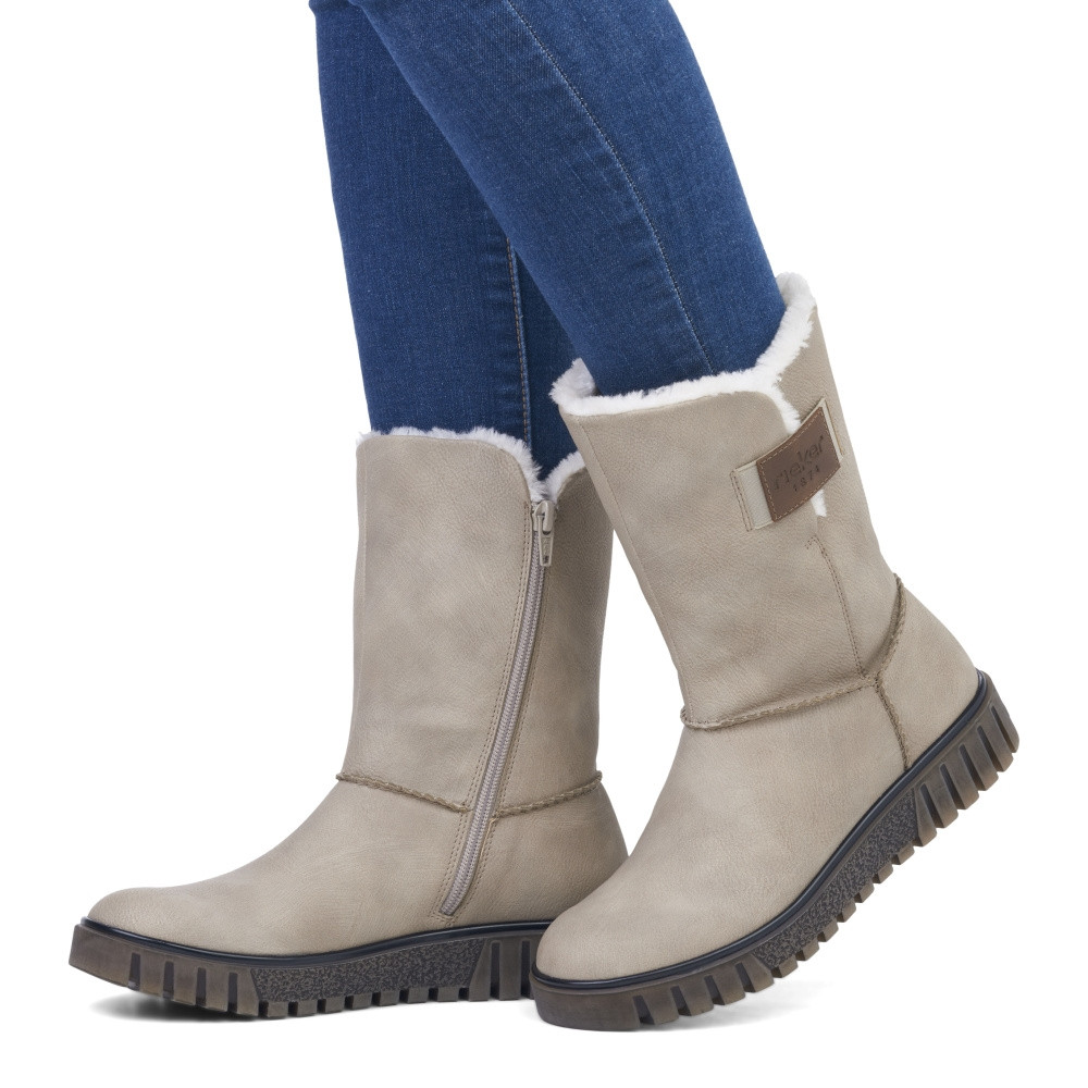 detail Dámská kotníková obuv RIEKER Y3456-60 béžová W3