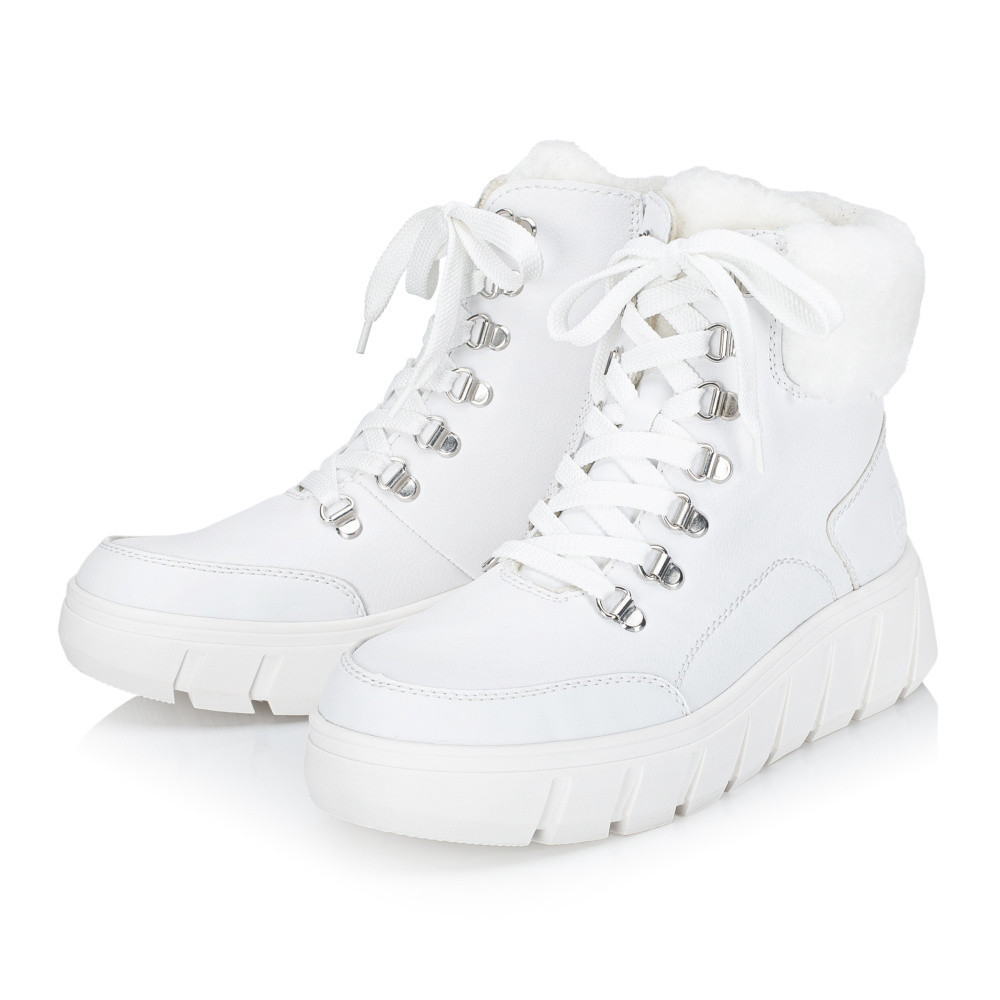 detail Dámská kotníková obuv RIEKER Y3502-80 bílá W3