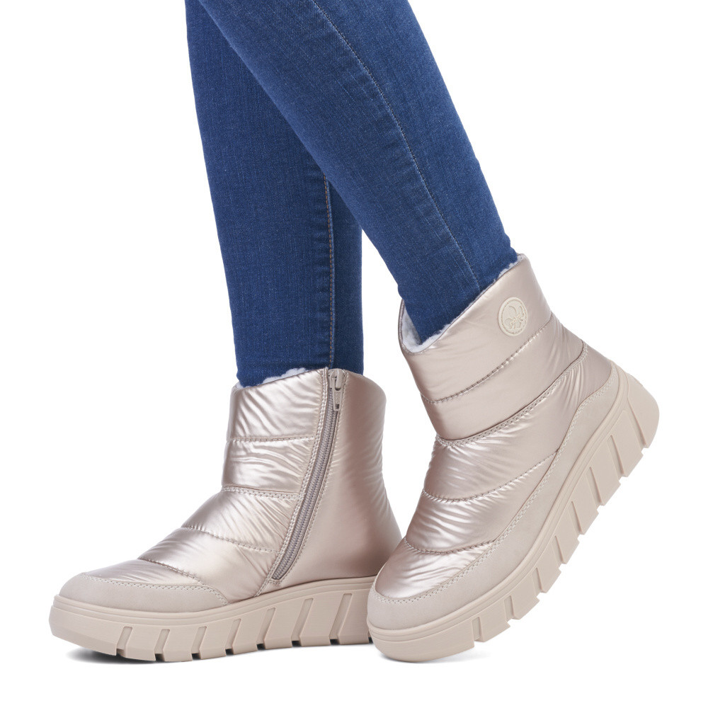 detail Dámska členková obuv RIEKER Y3552-31 zlatá W3