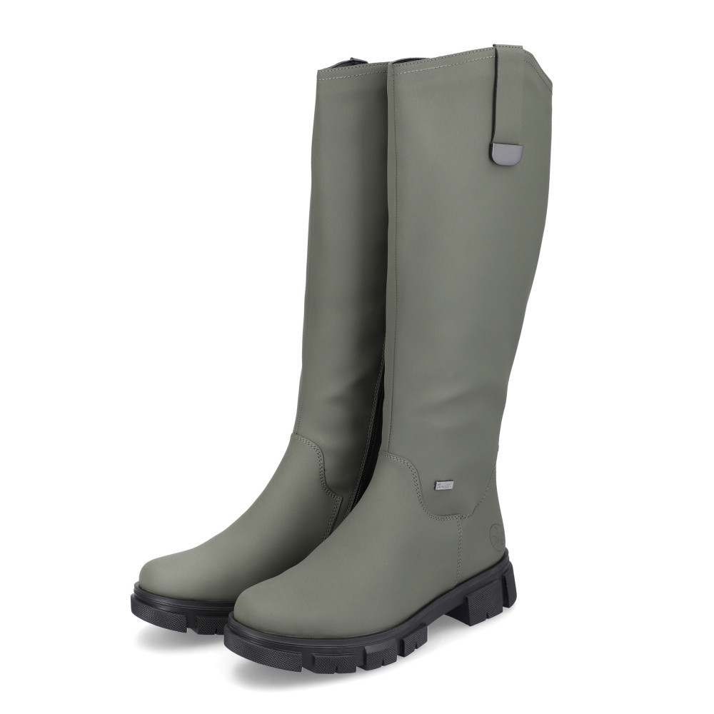 detail Dámské kozačky RIEKER Y7190-54 zelená W3