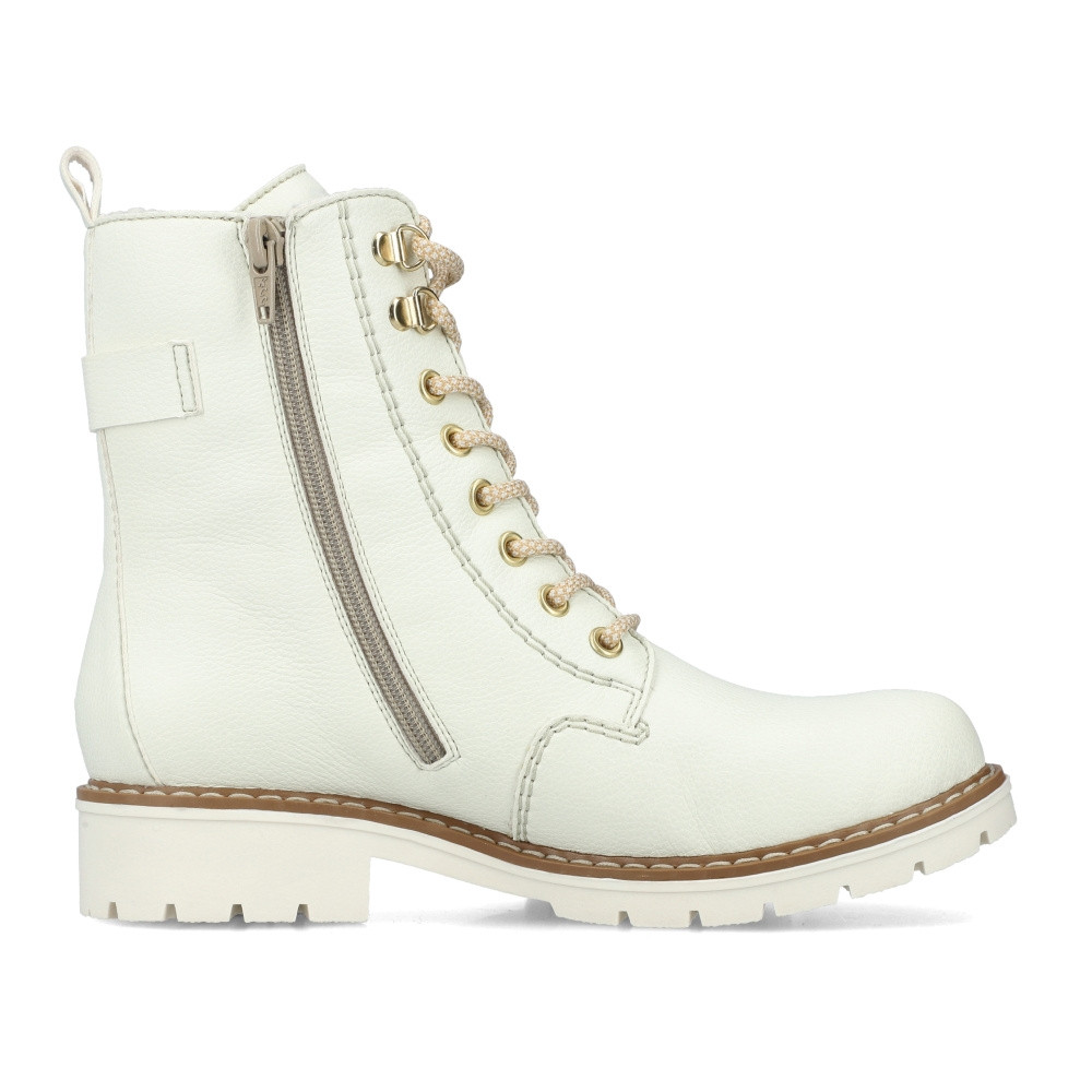 detail Dámská kotníková obuv RIEKER Y9126-80 bílá W5