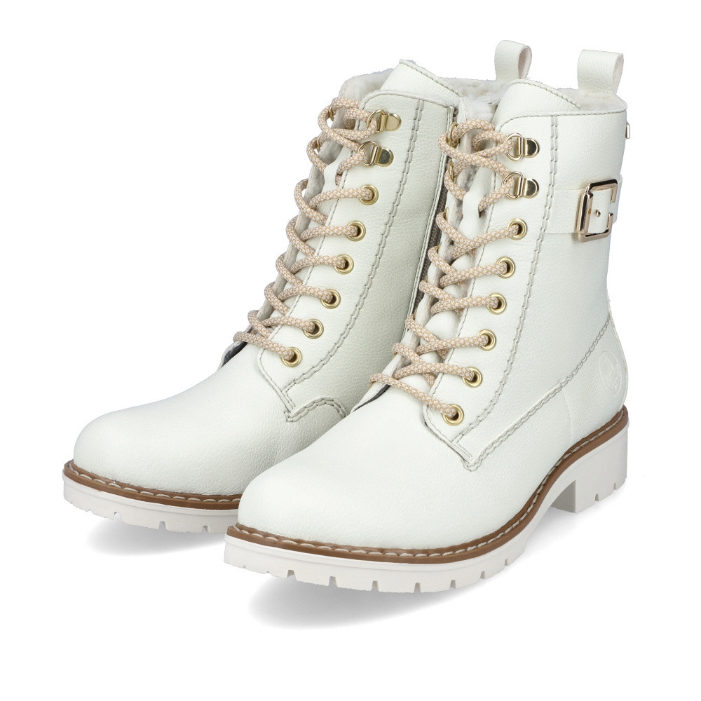 detail Dámská kotníková obuv RIEKER Y9126-80 bílá W5