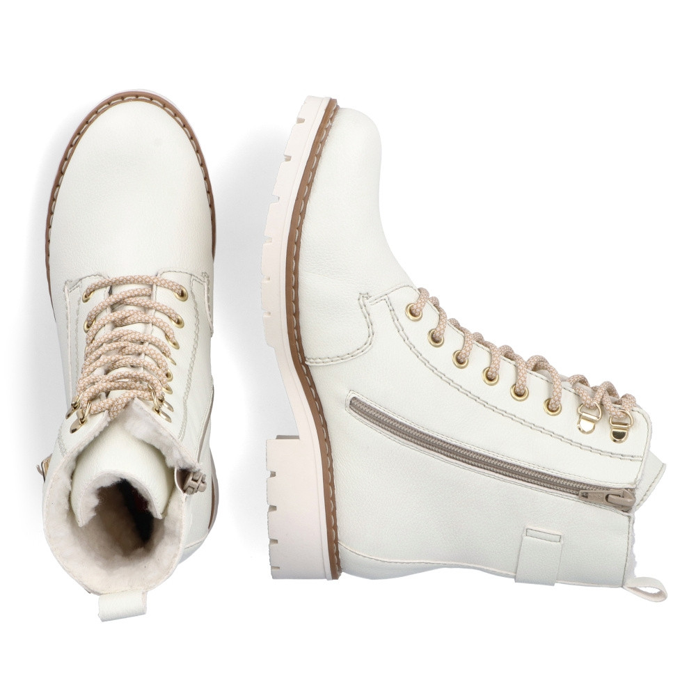 detail Dámská kotníková obuv RIEKER Y9126-80 bílá W5