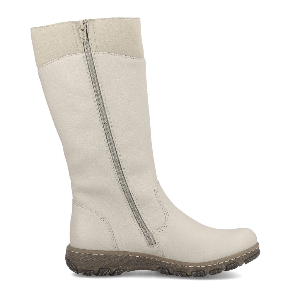 detail Dámské kozačky RIEKER Z0151-60 béžová W3