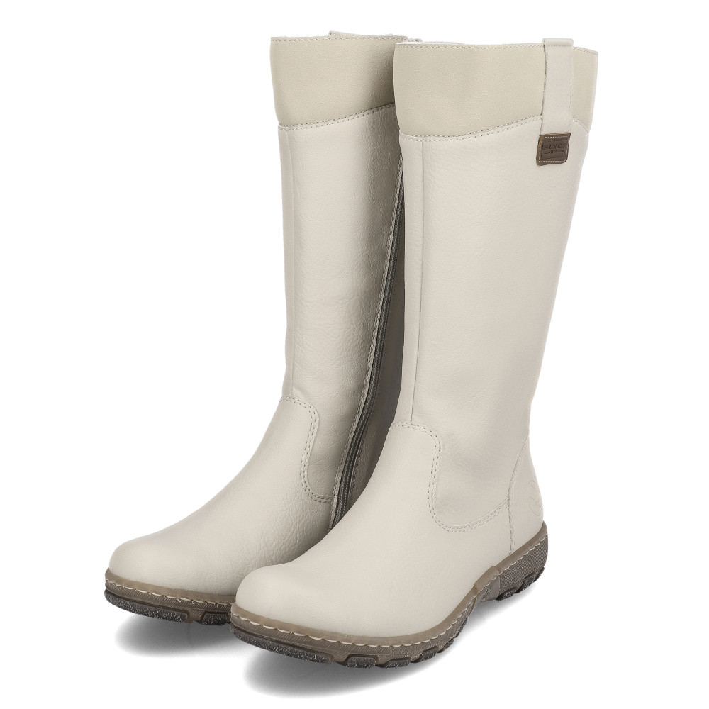 detail Dámské kozačky RIEKER Z0151-60 béžová W3