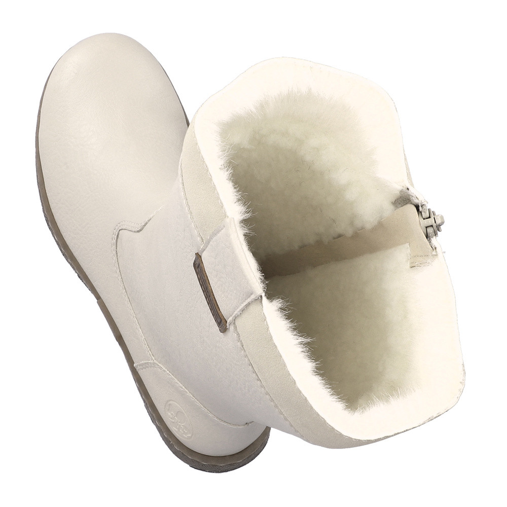 detail Dámské kozačky RIEKER Z0151-60 béžová W3