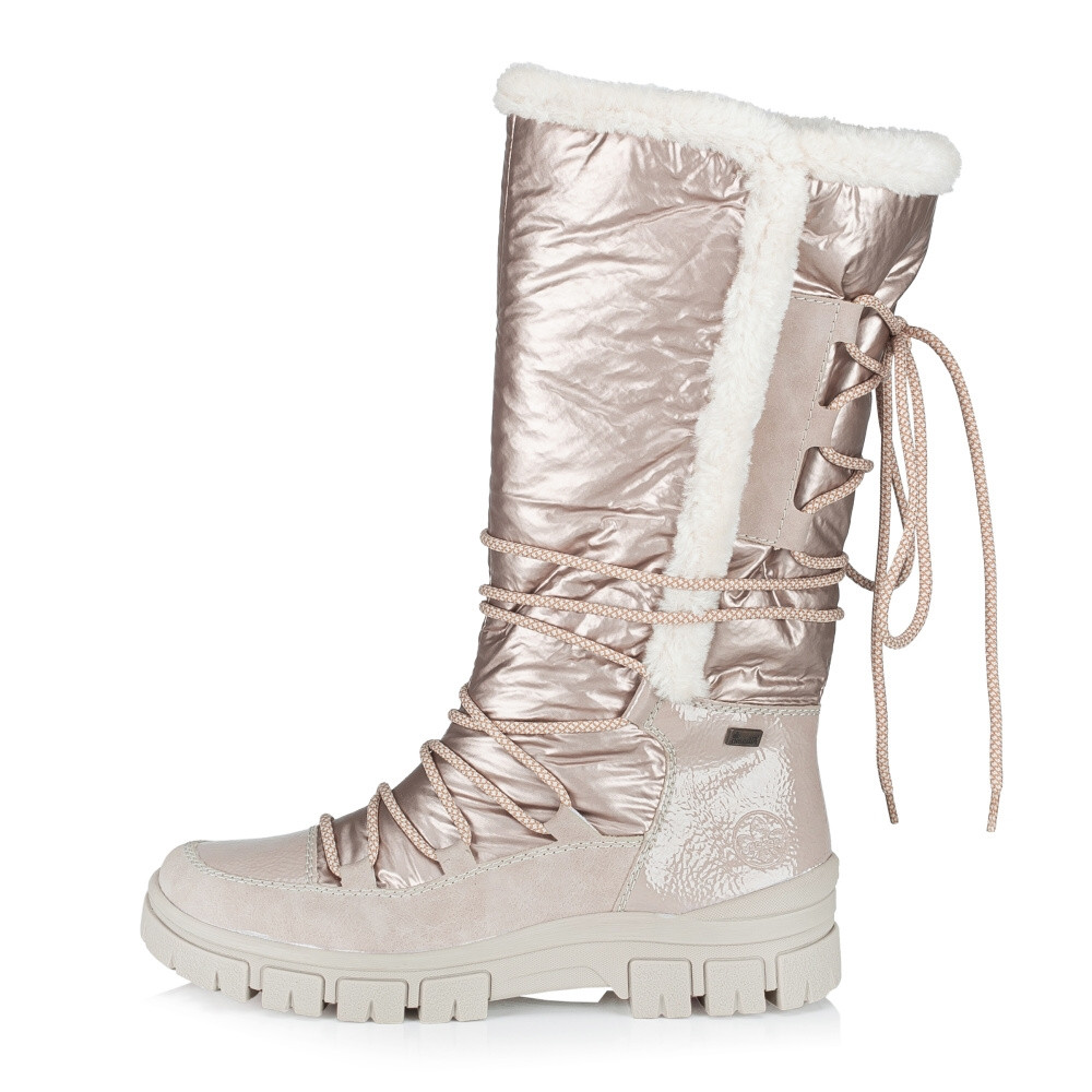 detail Dámské kozačky RIEKER Z1083-62 béžová W3