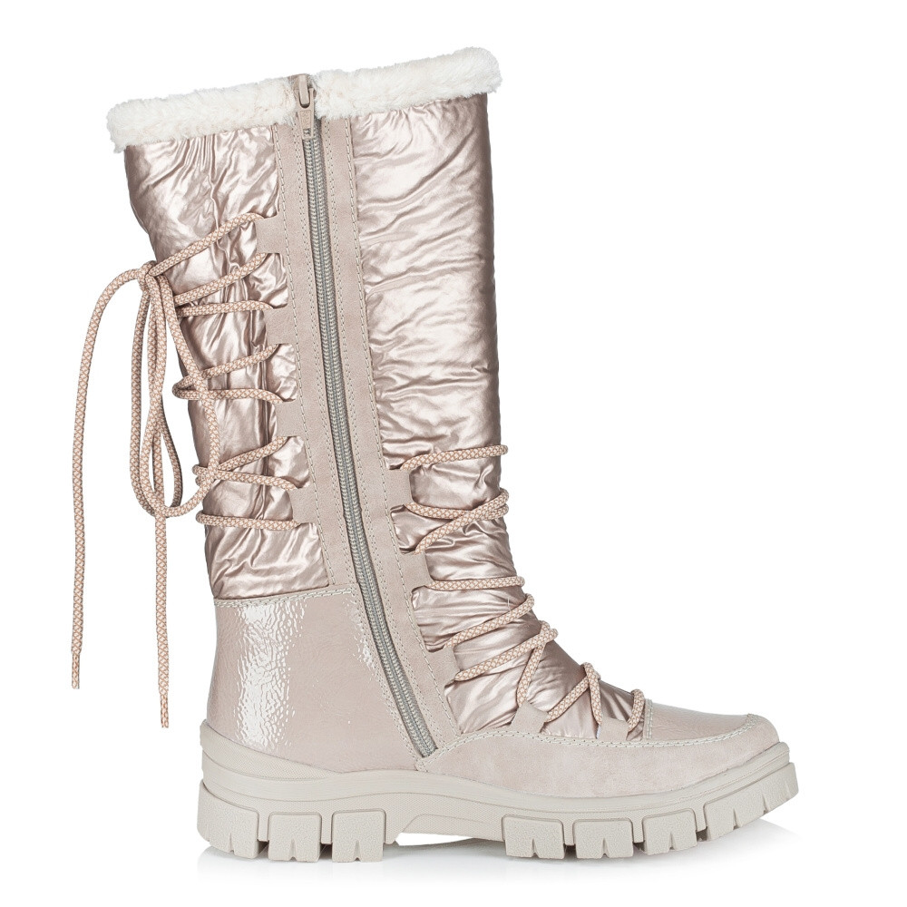 detail Dámské kozačky RIEKER Z1083-62 béžová W3