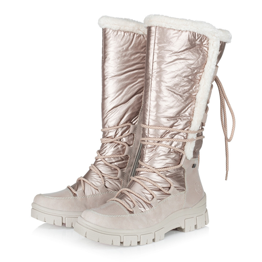 detail Dámské kozačky RIEKER Z1083-62 béžová W3