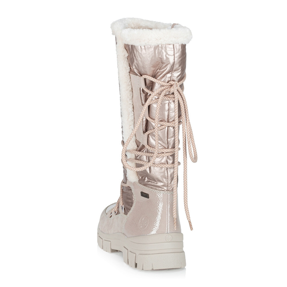 detail Dámské kozačky RIEKER Z1083-62 béžová W3