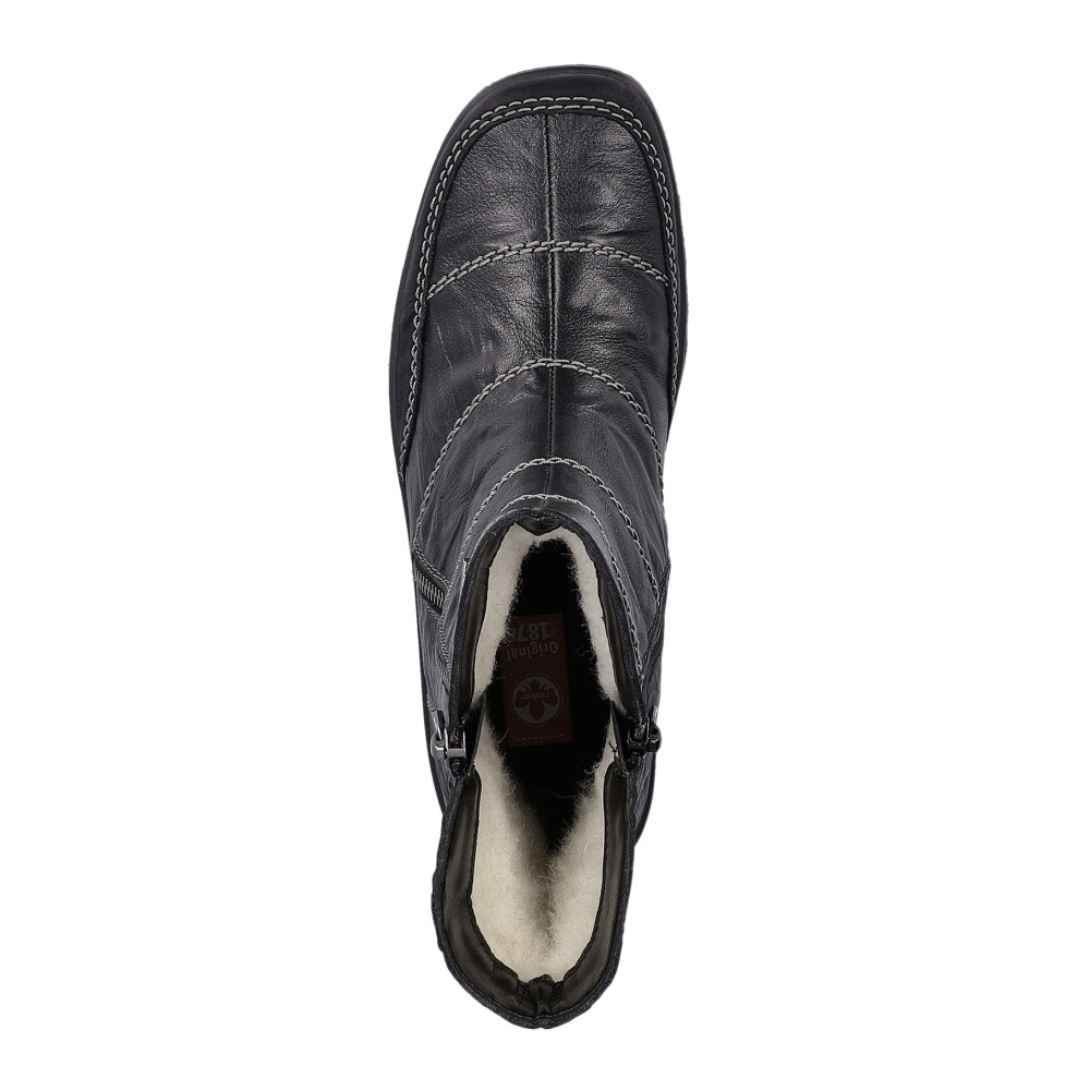 detail Dámská kotníková obuv RIEKER Z7055-00 černá W4