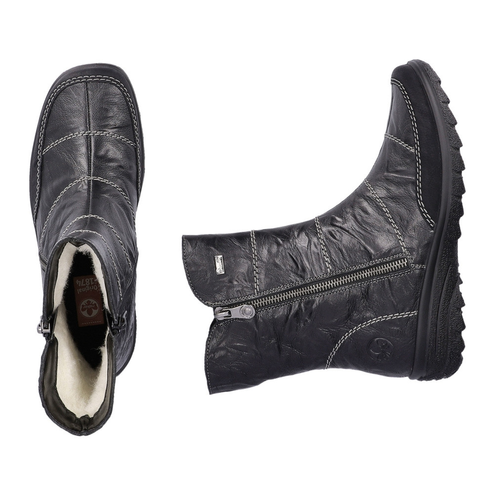 detail Dámská kotníková obuv RIEKER Z7055-00 černá W4