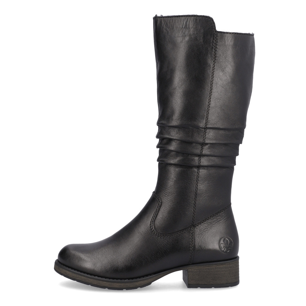 detail Dámské kozačky RIEKER Z9563-00 černá W3