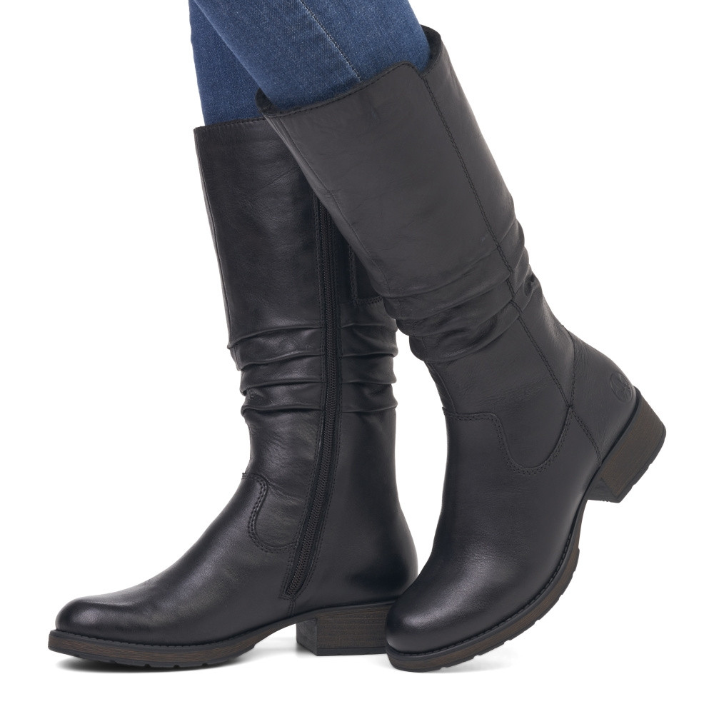 detail Dámské kozačky RIEKER Z9563-00 černá W3