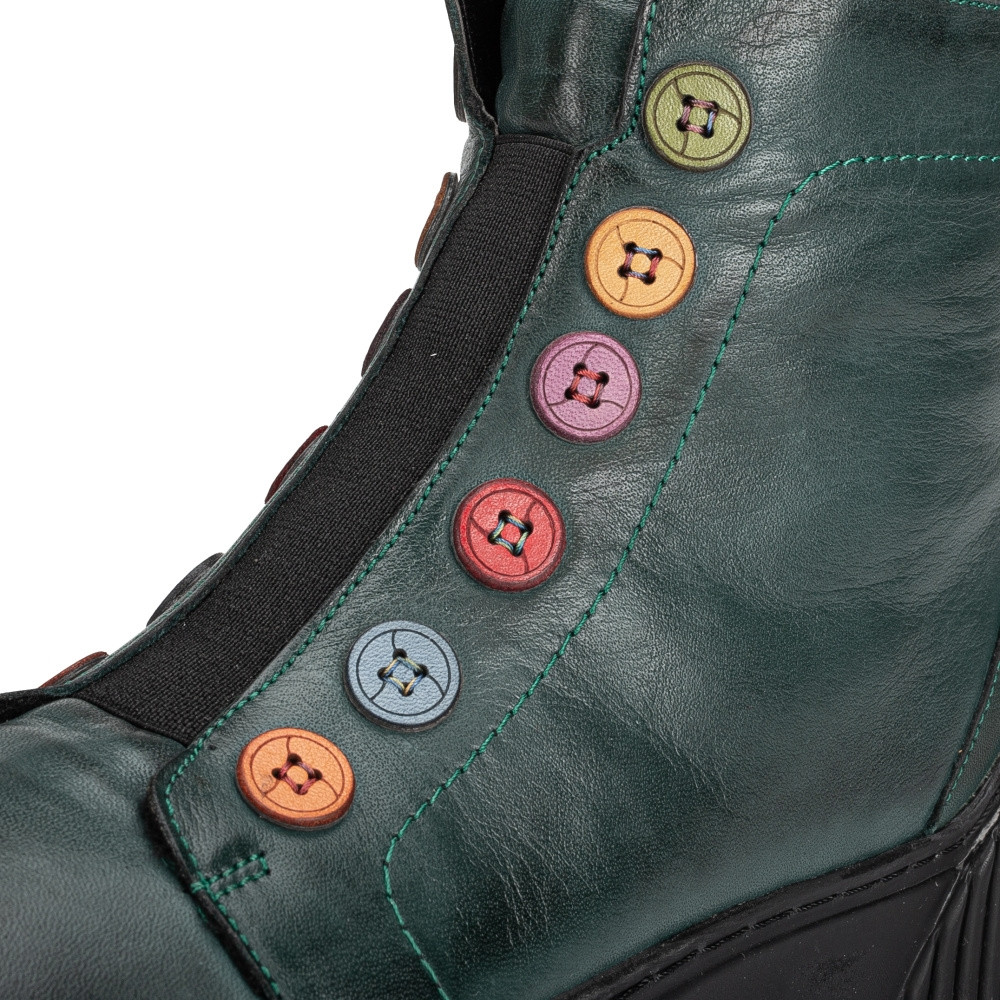 detail Dámská kotníková obuv IBERIUS 3100-472 zelená W3