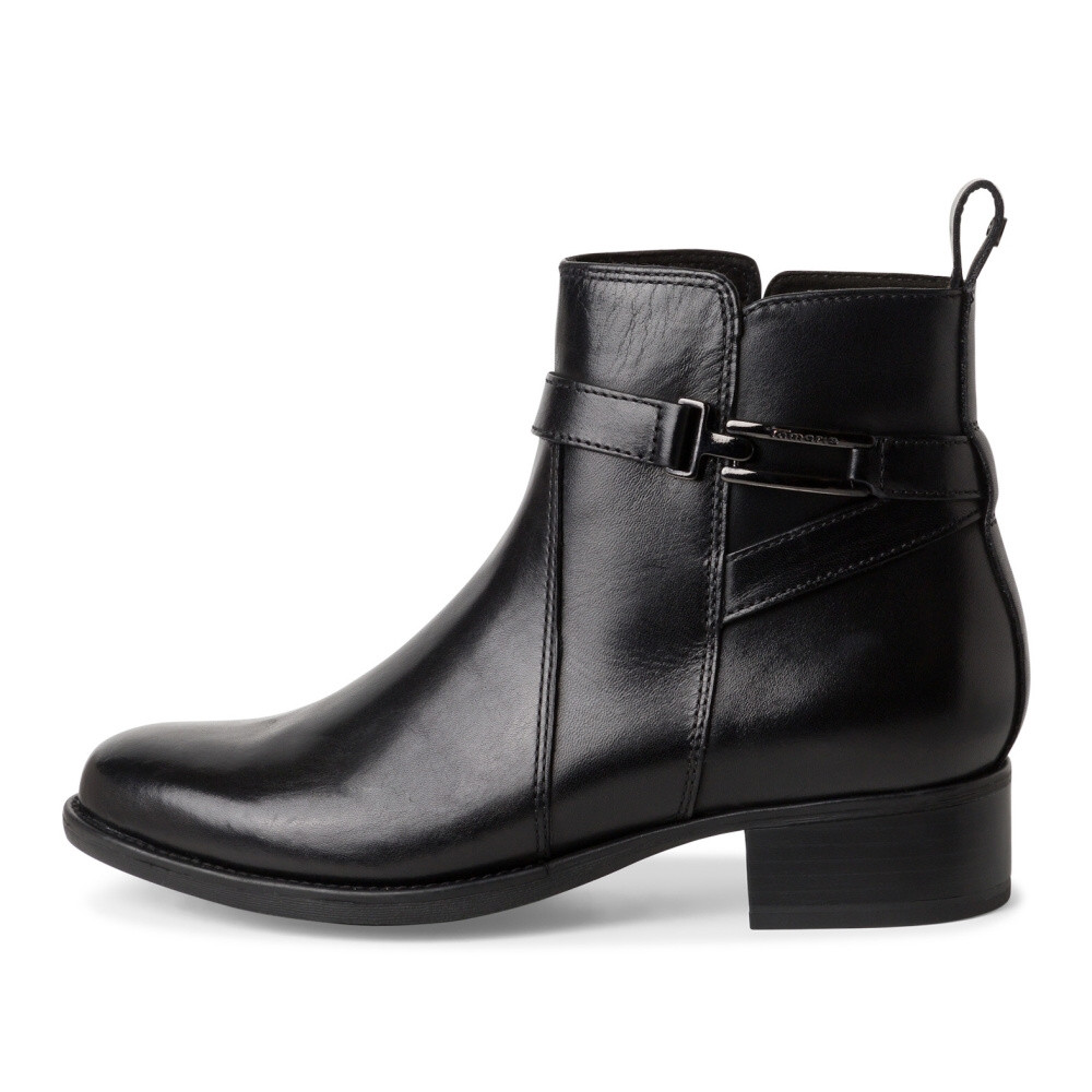 detail Dámská kotníková obuv TAMARIS 1-25031-43   BLACK LEATHER 003   H/W4