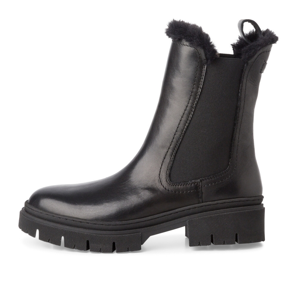 detail Dámská kotníková obuv TAMARIS 1-26407-43   BLACK LEATHER 003   H/W4