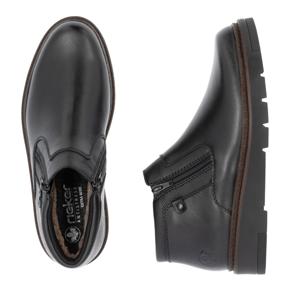 detail Pánská kotníková obuv RIEKER 30150-00 černá W4