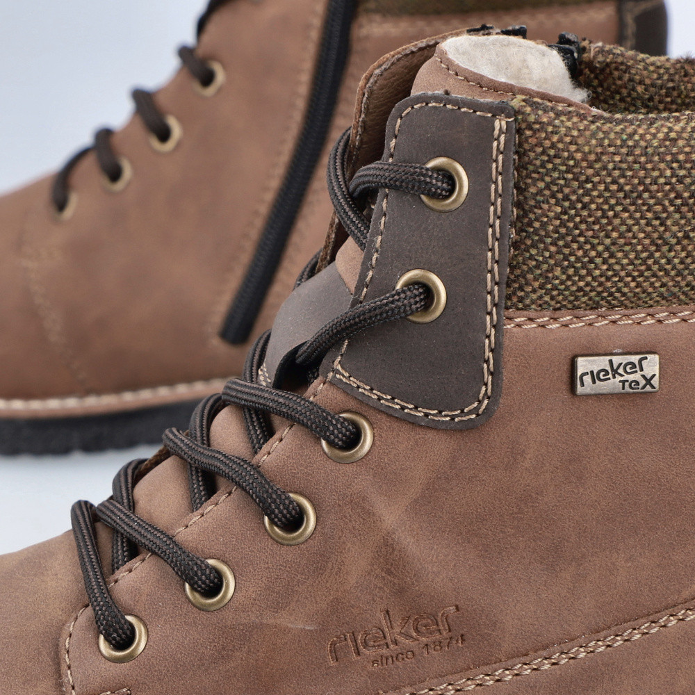 detail Pánská kotníková obuv RIEKER 32030-24 hnědá W4