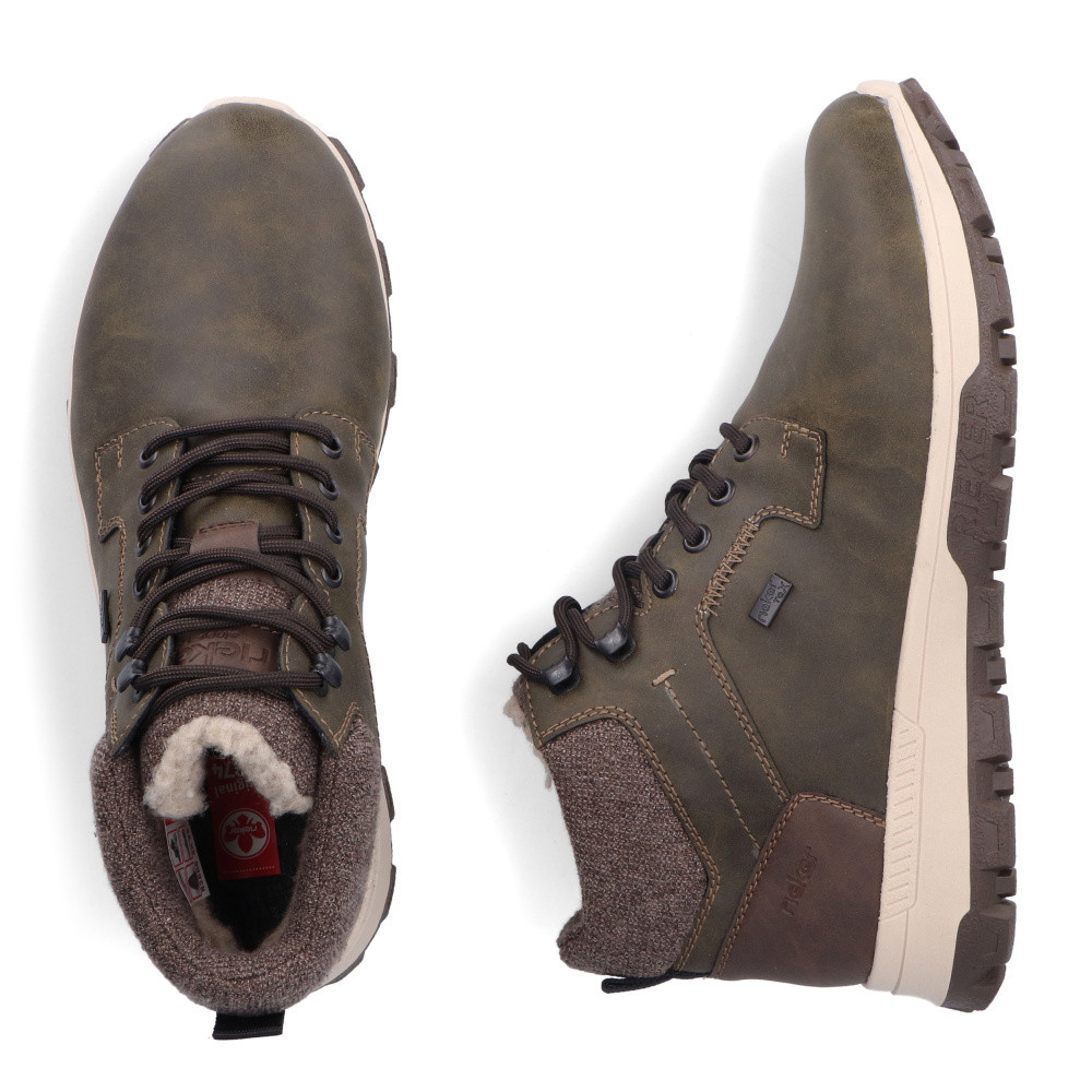 detail Pánska členková obuv RIEKER 35538-54 zelená W4