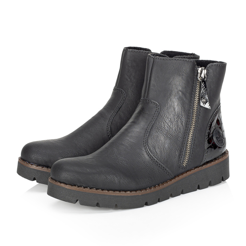 detail Dámská kotníková obuv RIEKER 44950-00 černá W4