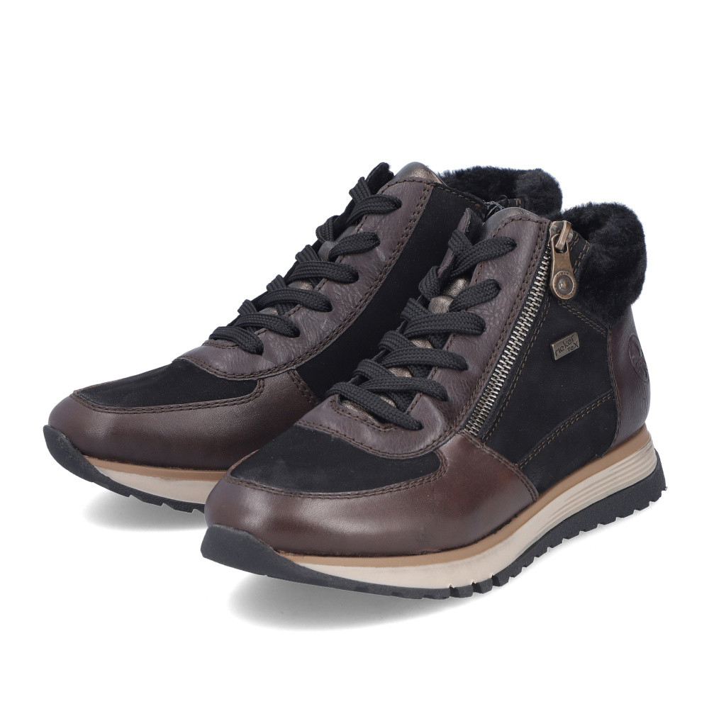 detail Dámska členková obuv RIEKER 49040-00 čierna W4