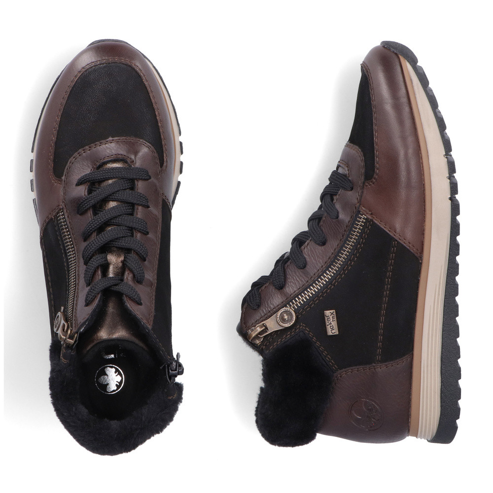 detail Dámska členková obuv RIEKER 49040-00 čierna W4