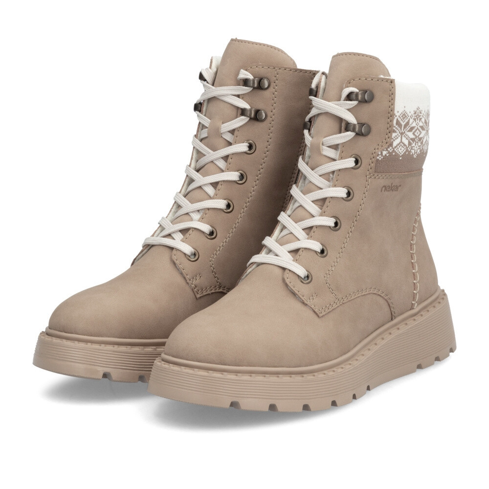 detail Dámska členková obuv RIEKER 70403-20 béžová W4