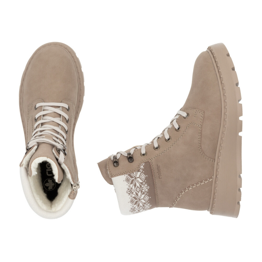 detail Dámska členková obuv RIEKER 70403-20 béžová W4