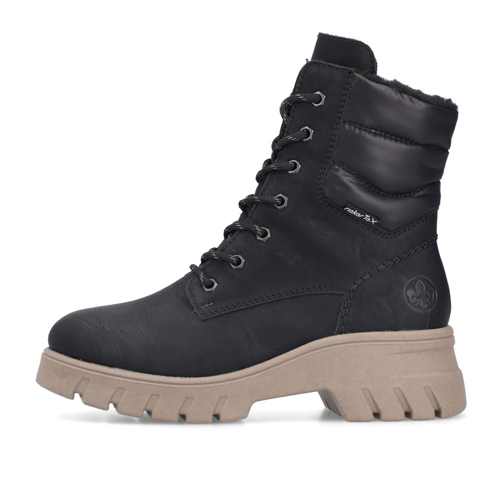 detail Dámska členková obuv RIEKER 71831-00 čierna W4