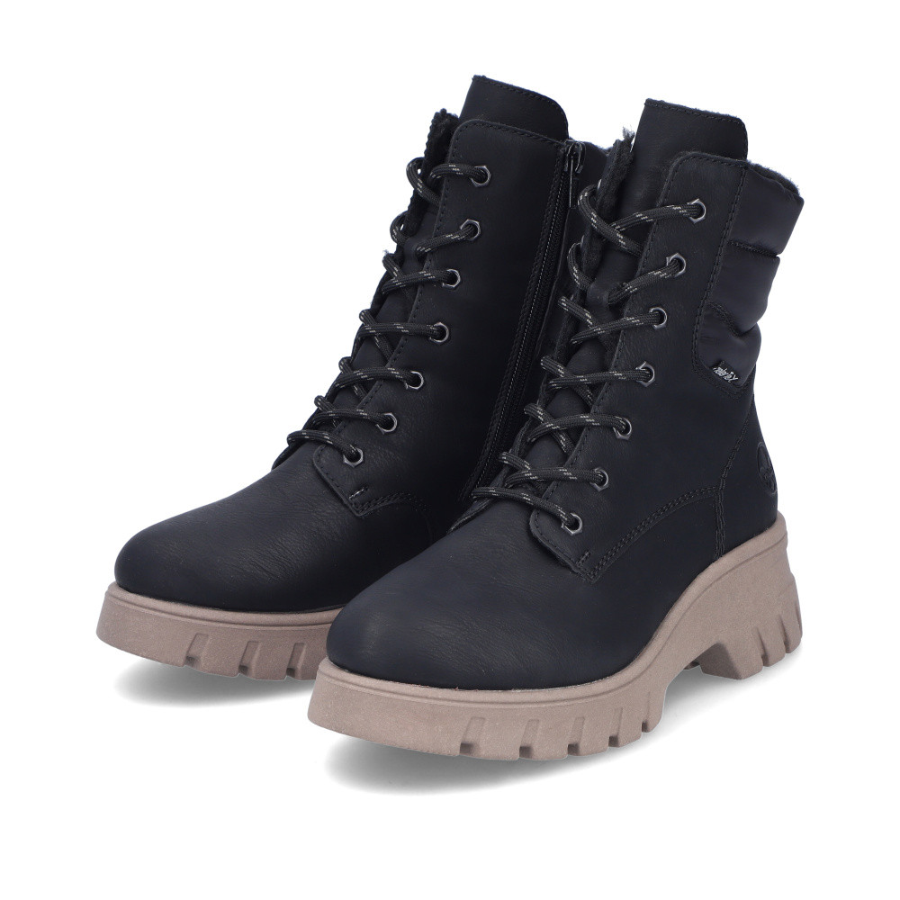 detail Dámska členková obuv RIEKER 71831-00 čierna W4