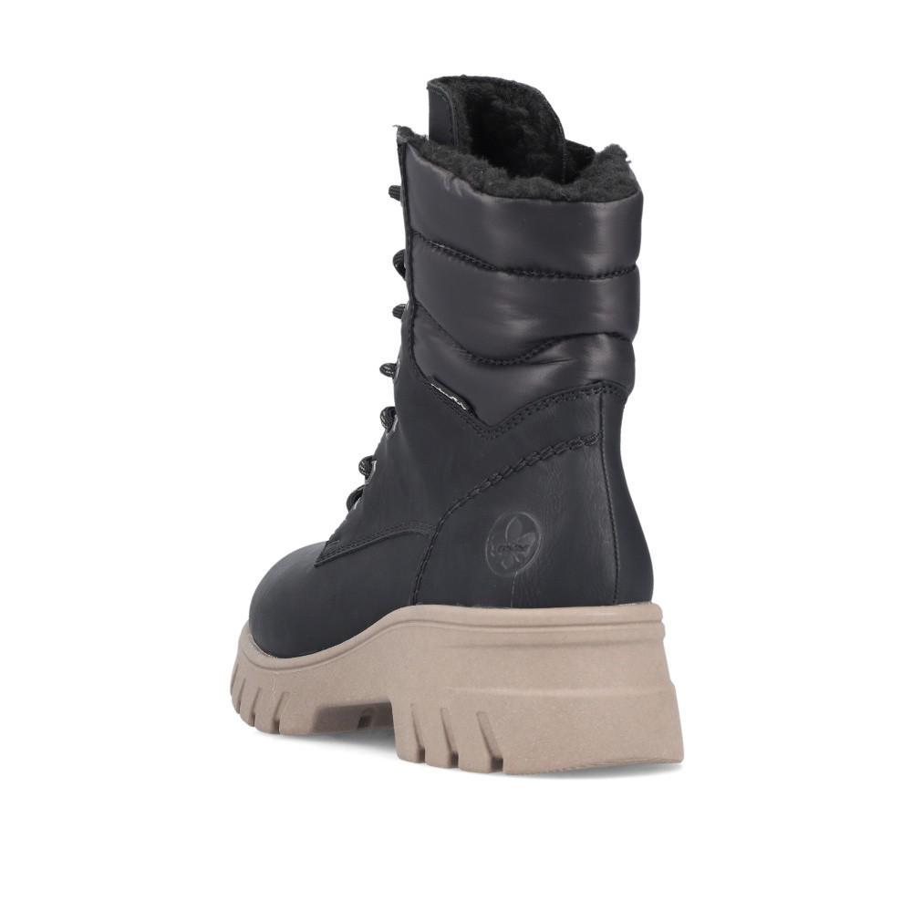 detail Dámska členková obuv RIEKER 71831-00 čierna W4