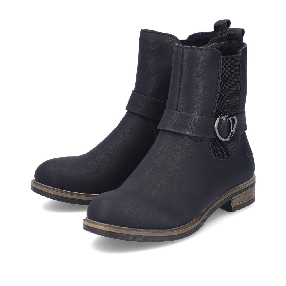 detail Dámská kotníková obuv RIEKER 72252-00 černá W4