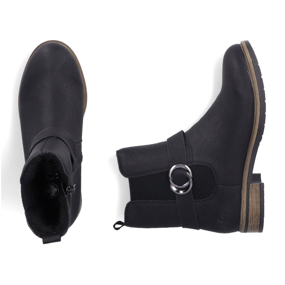 detail Dámská kotníková obuv RIEKER 72252-00 černá W4