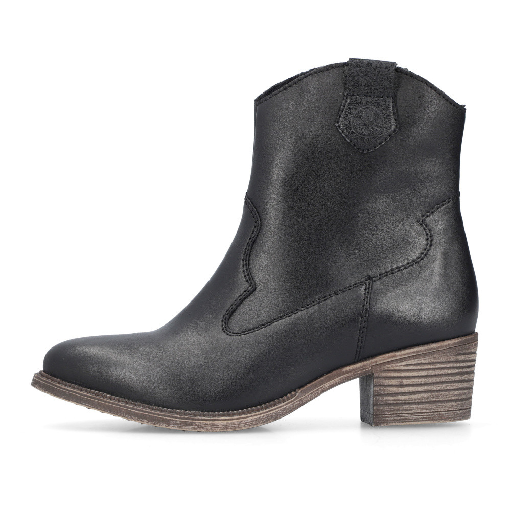 detail Dámska členková obuv RIEKER 73150-01 čierna W4