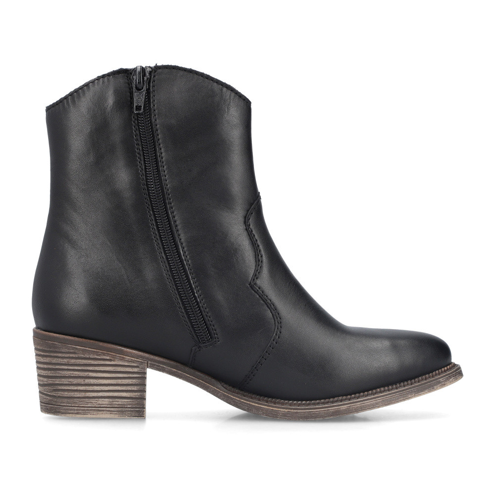 detail Dámska členková obuv RIEKER 73150-01 čierna W4