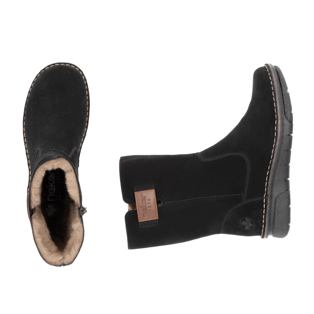 detail Dámská kotníková obuv RIEKER 73350-01 černá W4