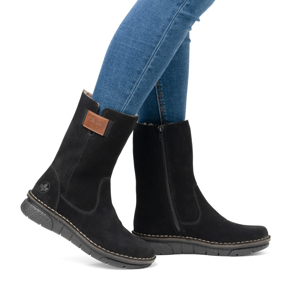 detail Dámská kotníková obuv RIEKER 73350-01 černá W4