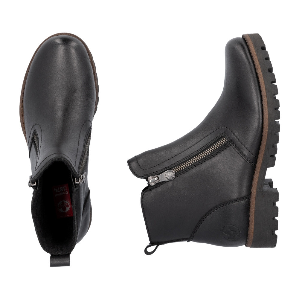 detail Dámská kotníková obuv RIEKER 78556-00 černá W4