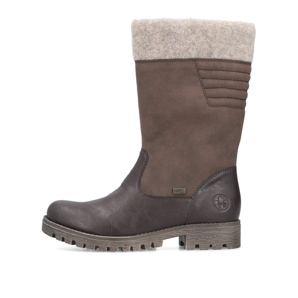 detail Dámské kozačky RIEKER 78585-25 hnědá W4