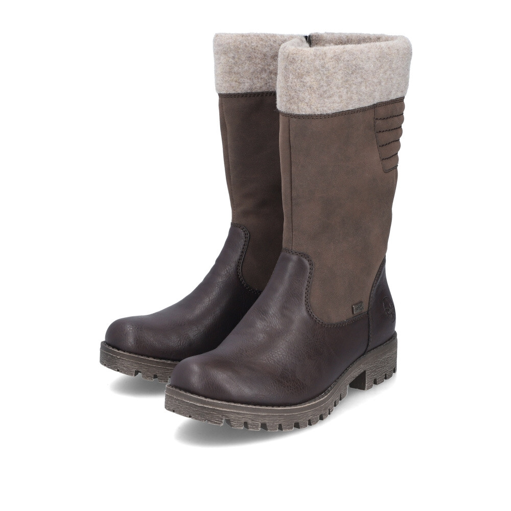 detail Dámské kozačky RIEKER 78585-25 hnědá W4