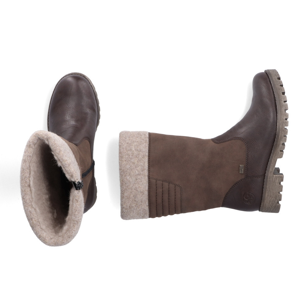 detail Dámské kozačky RIEKER 78585-25 hnědá W4