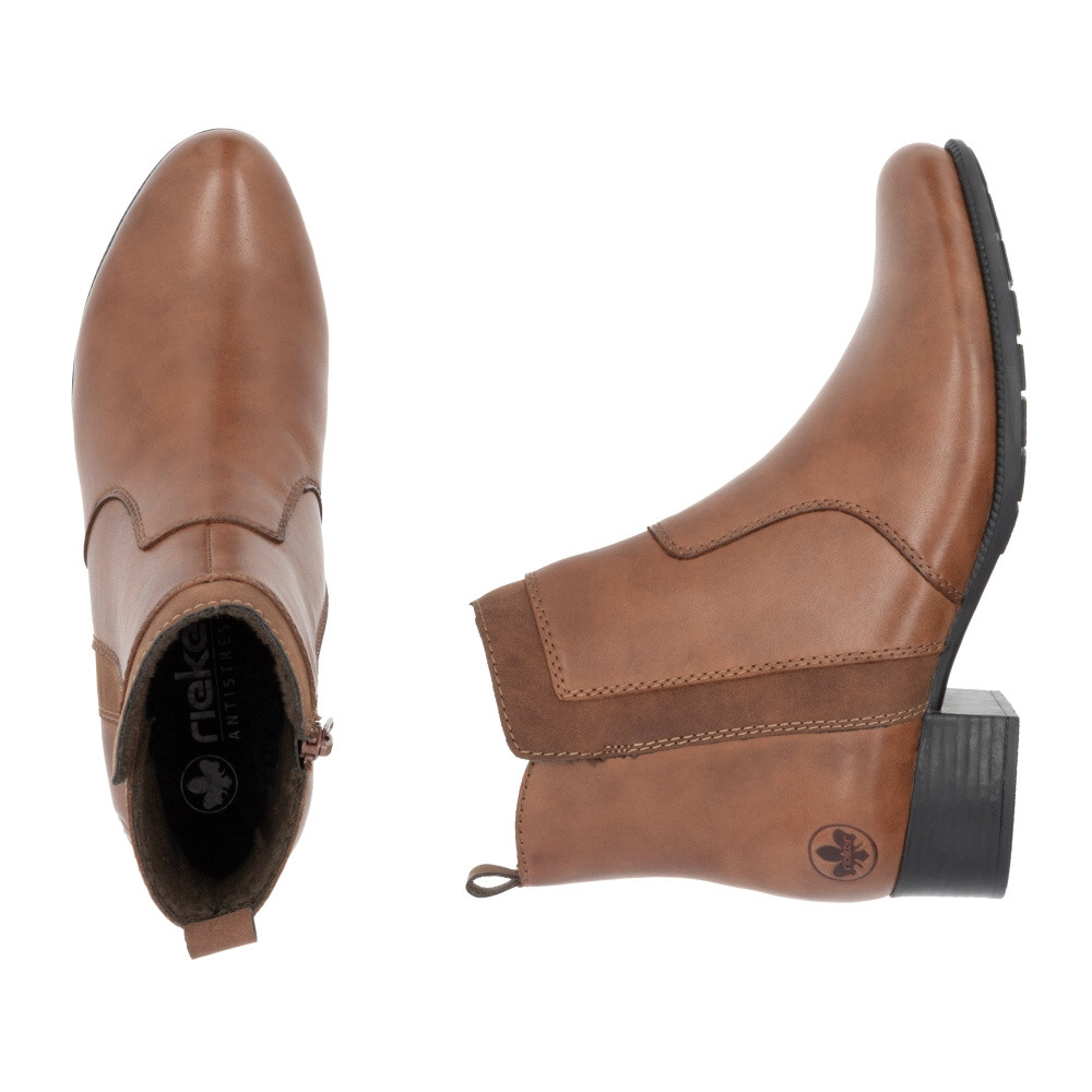 detail Dámská kotníková obuv RIEKER 78658-22 hnědá W4