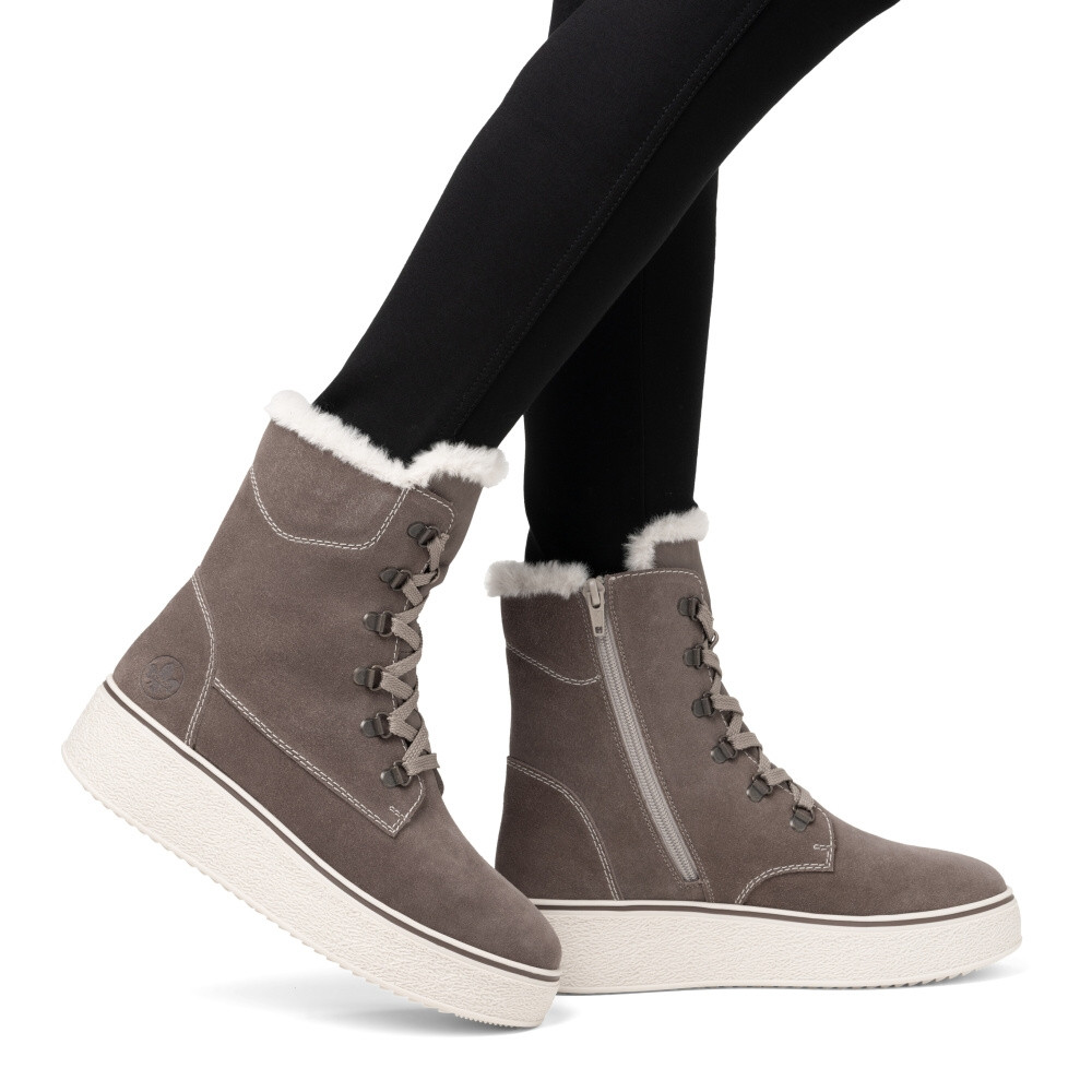 detail Dámská kotníková obuv RIEKER 78800-24 hnědá W4