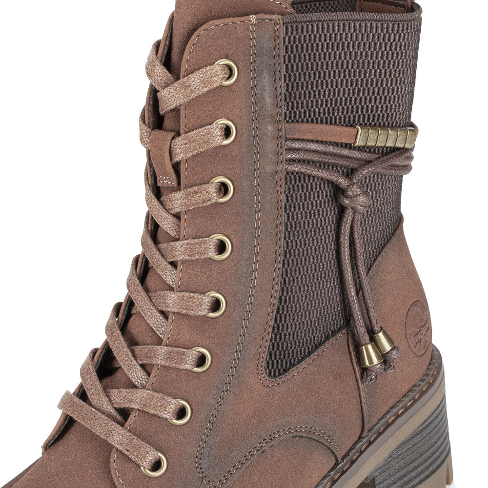 detail Dámská kotníková obuv RIEKER 92032-24 hnědá W4