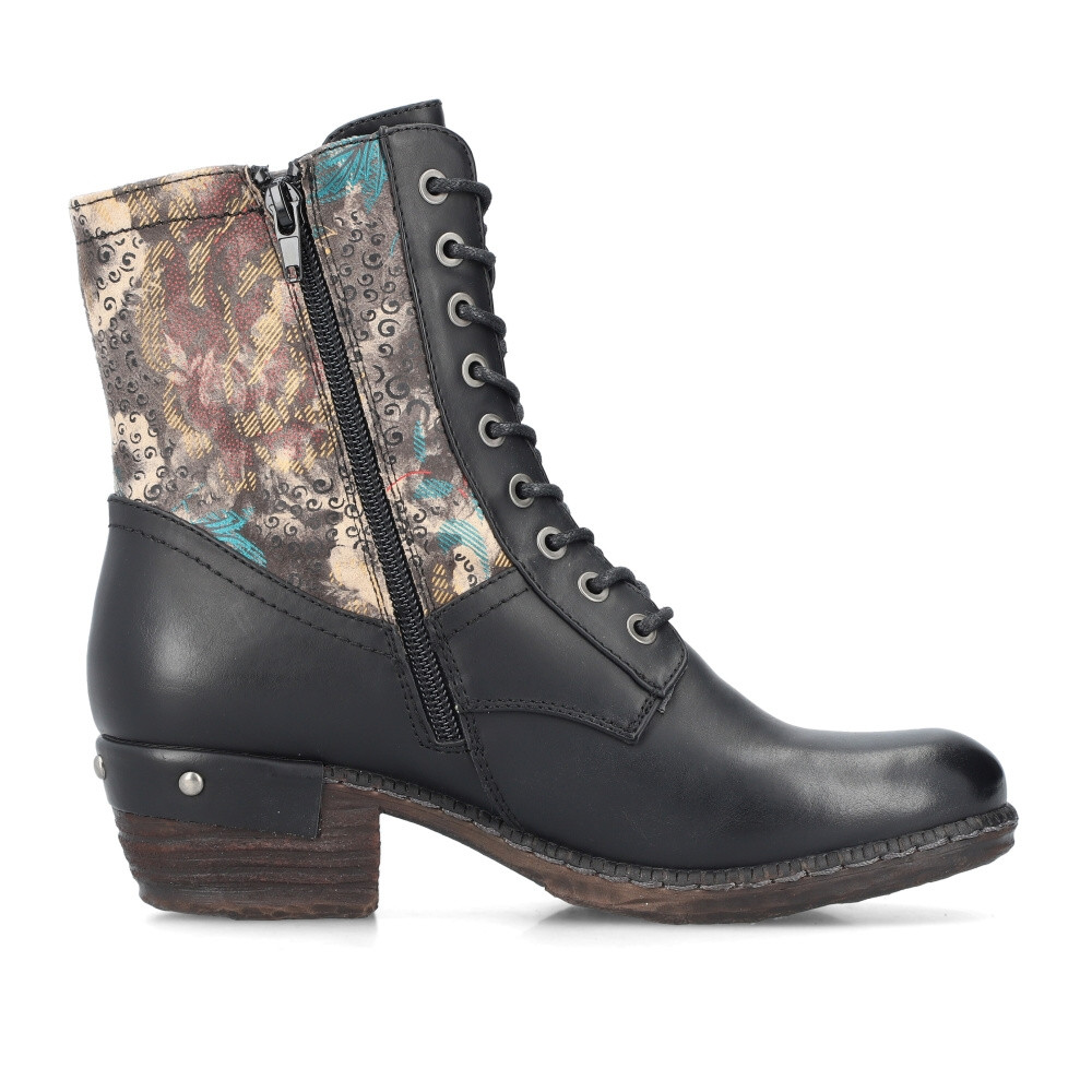 detail Dámska členková obuv RIEKER 93614-00 čierna W4